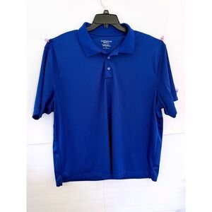 Saddlebred Big & Tall Comfort Performance Polo Shirt Mens 2X Royal Blue Textured